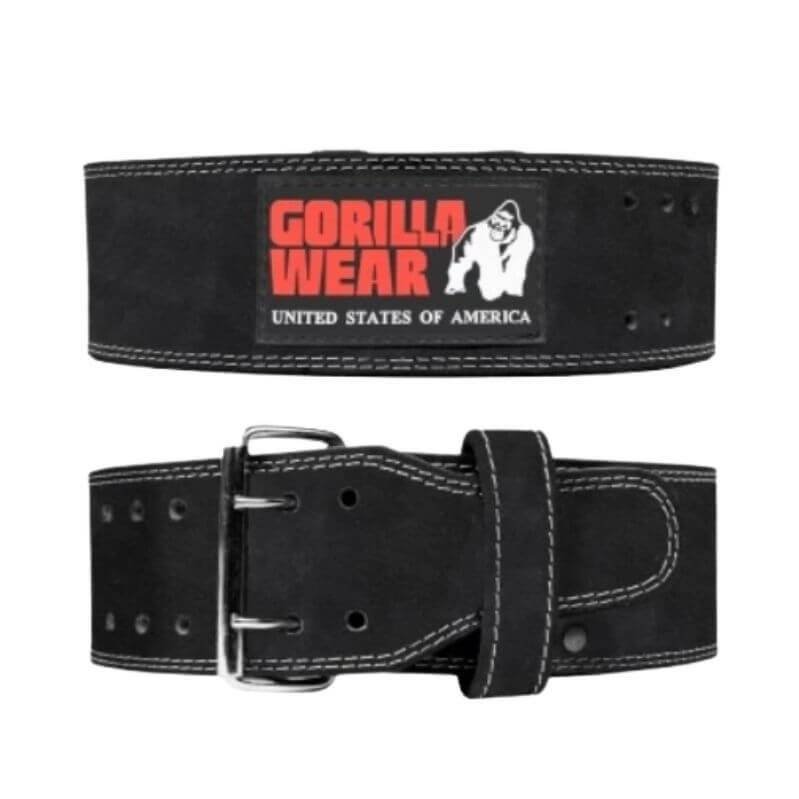 Gorilla Wear 4 Inch Leather Lifting Belt - Black